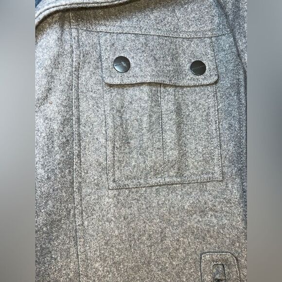 Michael‎ Kors Wool Polyester Pea Coat Grey Gray EUC Mens Medium - Picture 6 of 8